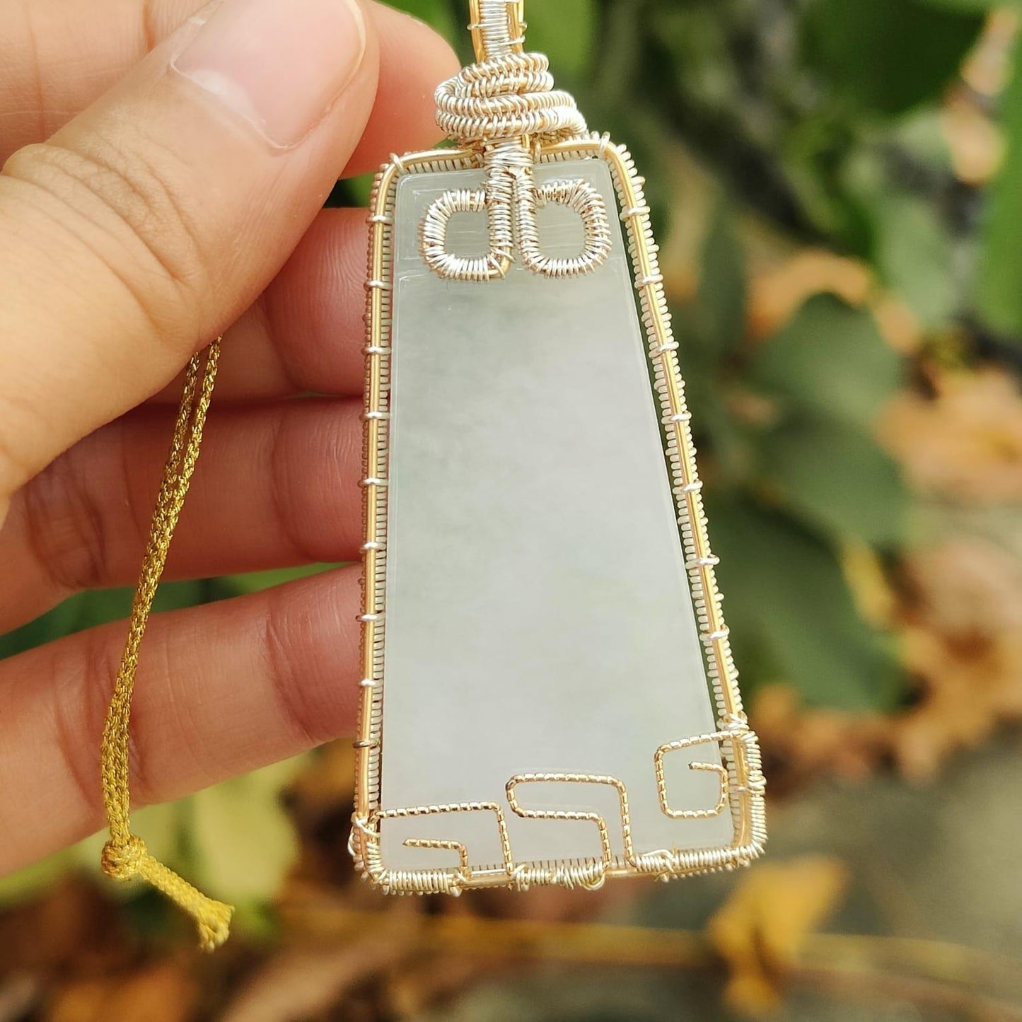 New Arrival - DIY GF14k wrapping on this Natural Type A Jadeite Jade Pendant crafted as Nothing, SG ready stock with certificate weighs 16.26 grams, measurement 66.9 * 29 * 5 (pendant329) Yi Pin Qian Jadeites Jade Jewelry ~Your Precious Quintessential ~ Singapore