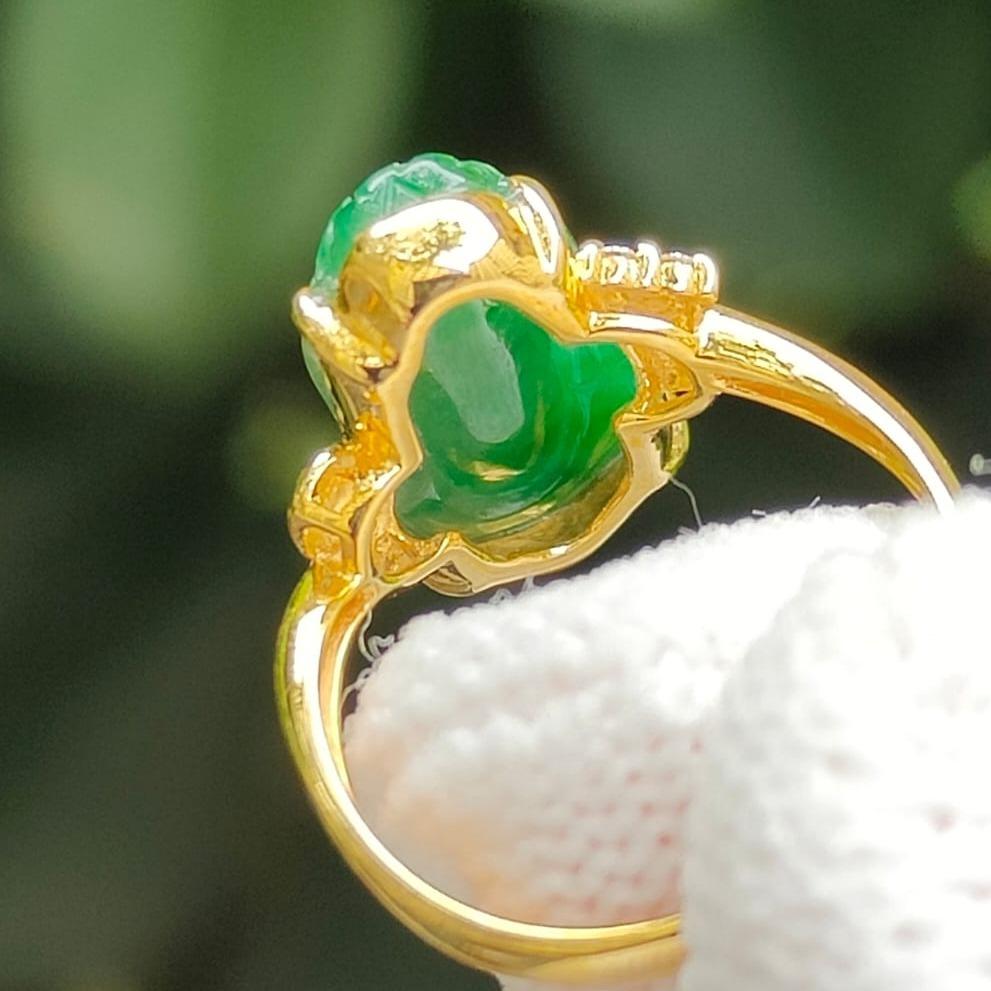 Metal Element Pixiu Ring - Wealth Activation with Earth Balance (Sku: 18kring45) Yi Pin Qian Jadeites Jade Jewelry ~Your Precious Quintessential ~ Singapore