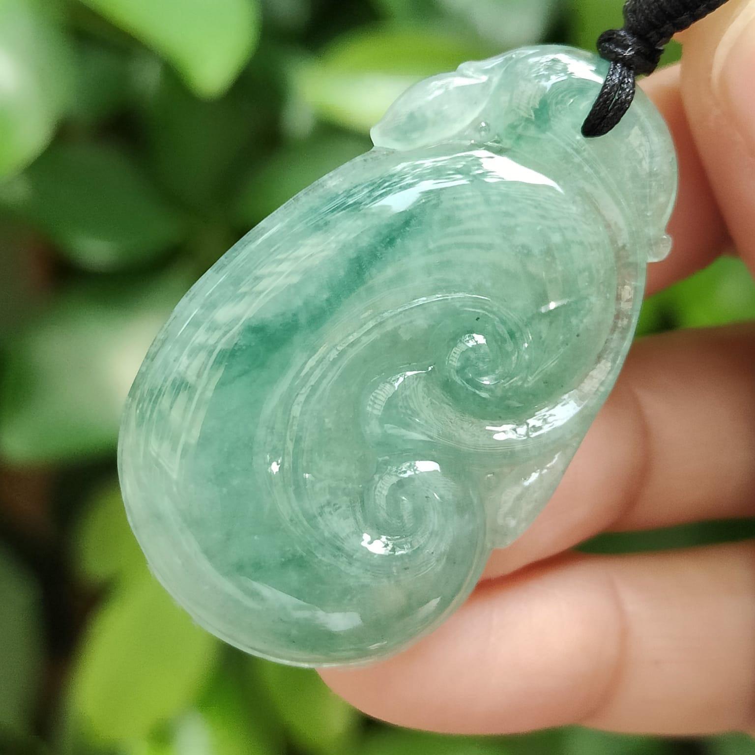 🍃 Jade Ruyi of Balanced Elements - Wood's Wisdom, Water's Flow (Sku: pendant426) Yi Pin Qian Jadeites Jade Jewelry ~Your Precious Quintessential ~ Singapore