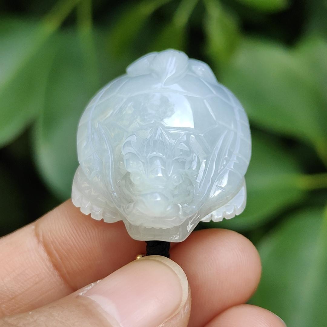 Local SG New Arrival Dragon Turtle crafted with Burmese Natural Type A Jadeite Jade as Pendant Necklace, certificate weighs 17.62 grams, measurement 38 * 26.1 * 12.8 mm (pendant319) Yi Pin Qian Jadeites Jade Jewelry ~Your Precious Quintessential ~ Singapore