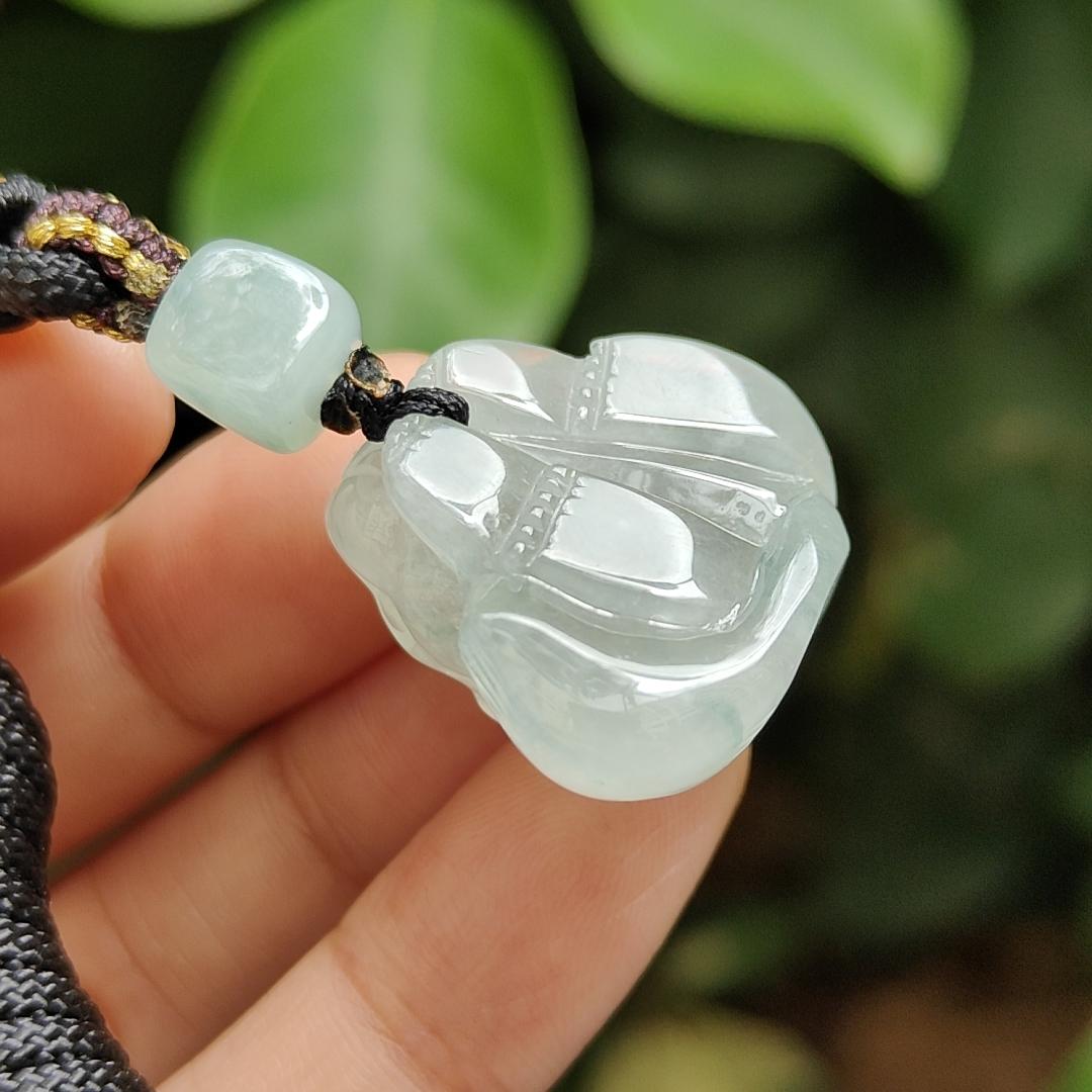 High Quality Light Green Hue with Green Patches Natural Type A Jadeite Jade crafted as Squirrel as Pendant, certificate weighs 11.1 grams, measurement 22.7 * 22.8 * 14 mm (pendant298) Yi Pin Qian Jadeites Jade Jewelry ~Your Precious Quintessential ~ Singapore