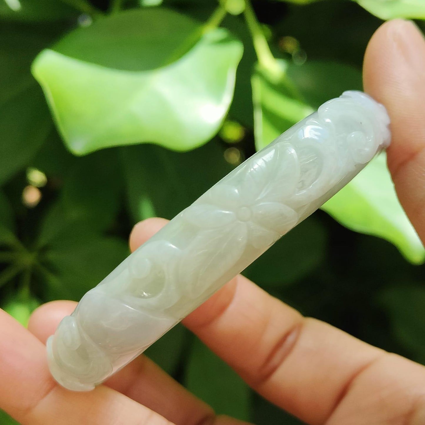 "Whispers of Nature" Dual-Colored Jadeite Bangle – Harmony in Every Hue (Sku: bangle31) Yi Pin Qian Jadeites Jade Jewelry ~Your Precious Quintessential ~ Singapore