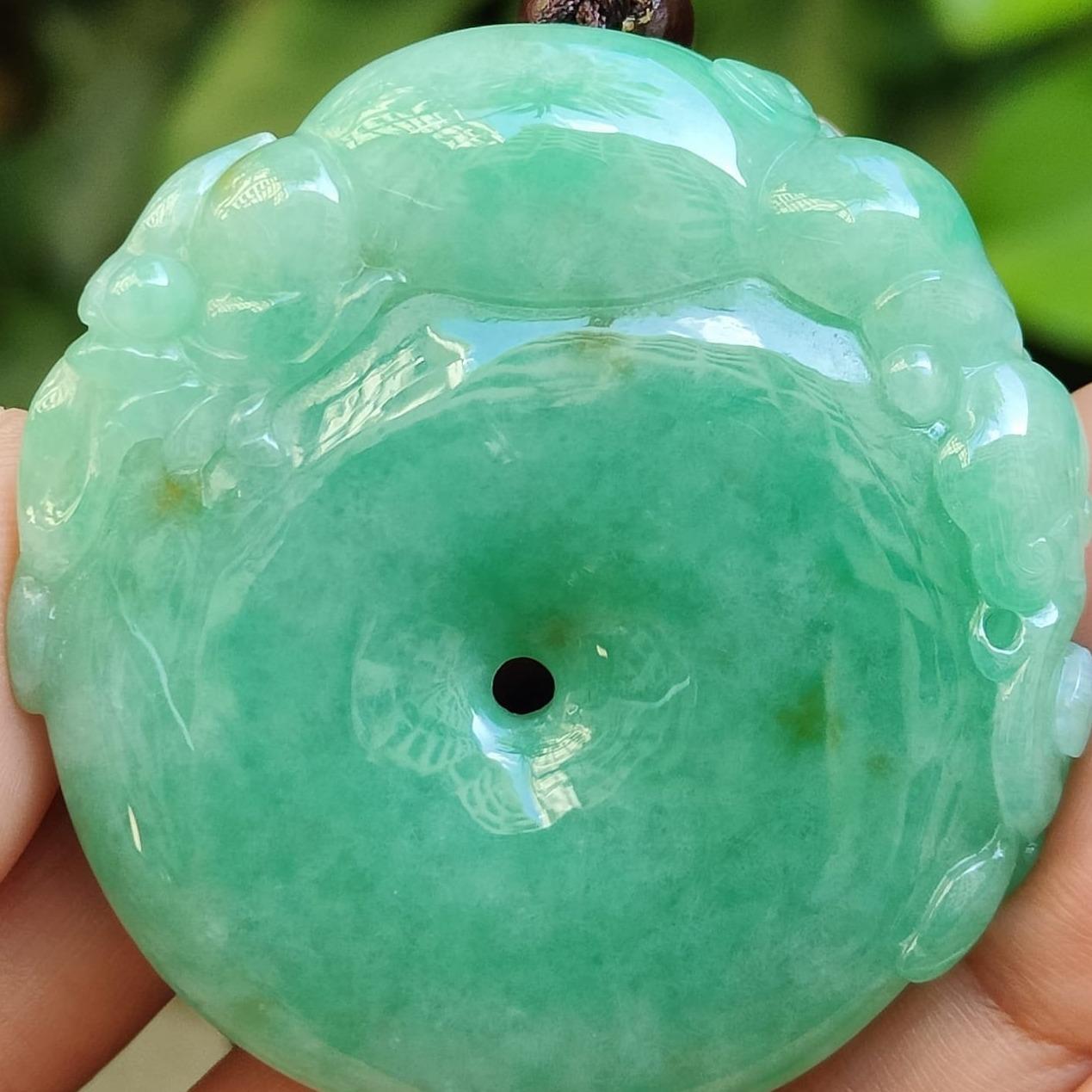 Mythic Golden Toads Jadeite Pendant – Five Elements Prosperity, Museum-Grade Carving, Certified Type A (Sku: pendant403) Yi Pin Qian Jadeites Jade Jewelry ~Your Precious Quintessential ~ Singapore