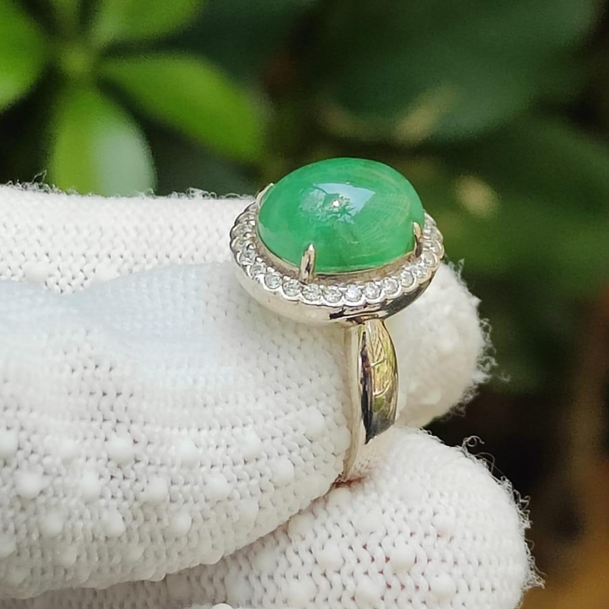 Wood 🌱 & Water 💧 Jadeite Ring - Career Momentum Amplifier (Sku: s925ring36) Yi Pin Qian Jadeites Jade Jewelry ~Your Precious Quintessential ~ Singapore