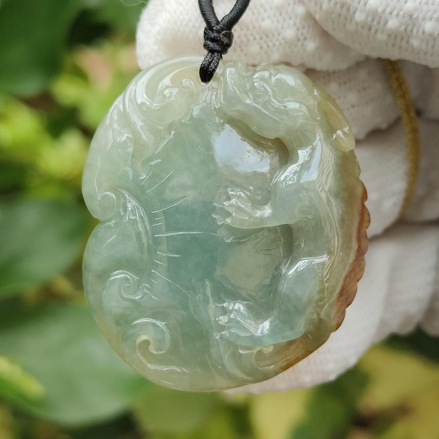 🌱🔥 Natural Type A Jadeite Pixiu Pendant – Wealth Magnet + Career Luck (Sku: pendant445)