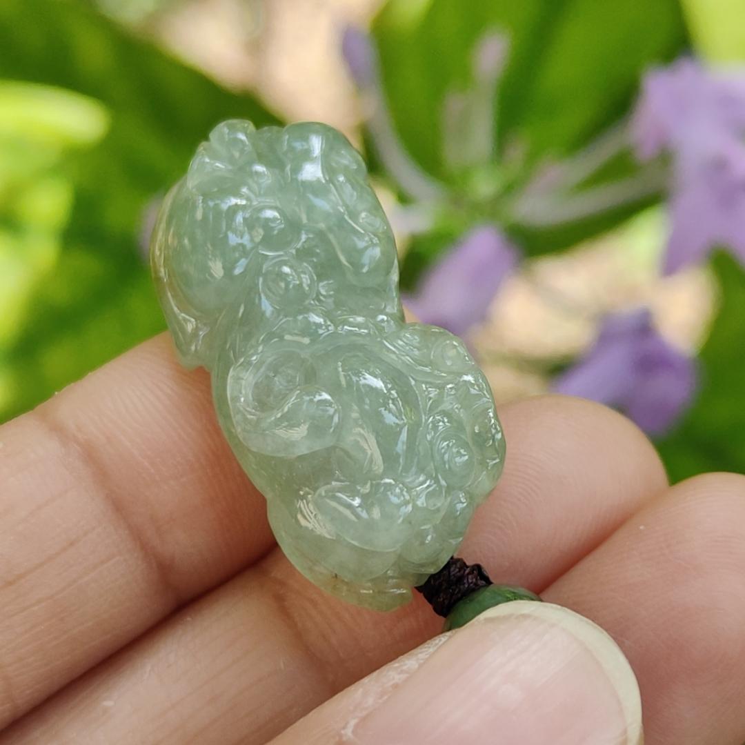 New Listing SG Seller - Crafted as Pixiu Pendant on Natural Type A Jadeite Jade certificate weighs 7.1 grams, measurement 31.2 * 13.7 * 9 mm (pendant373) Yi Pin Qian Jadeites Jade Jewelry ~Your Precious Quintessential ~ Singapore
