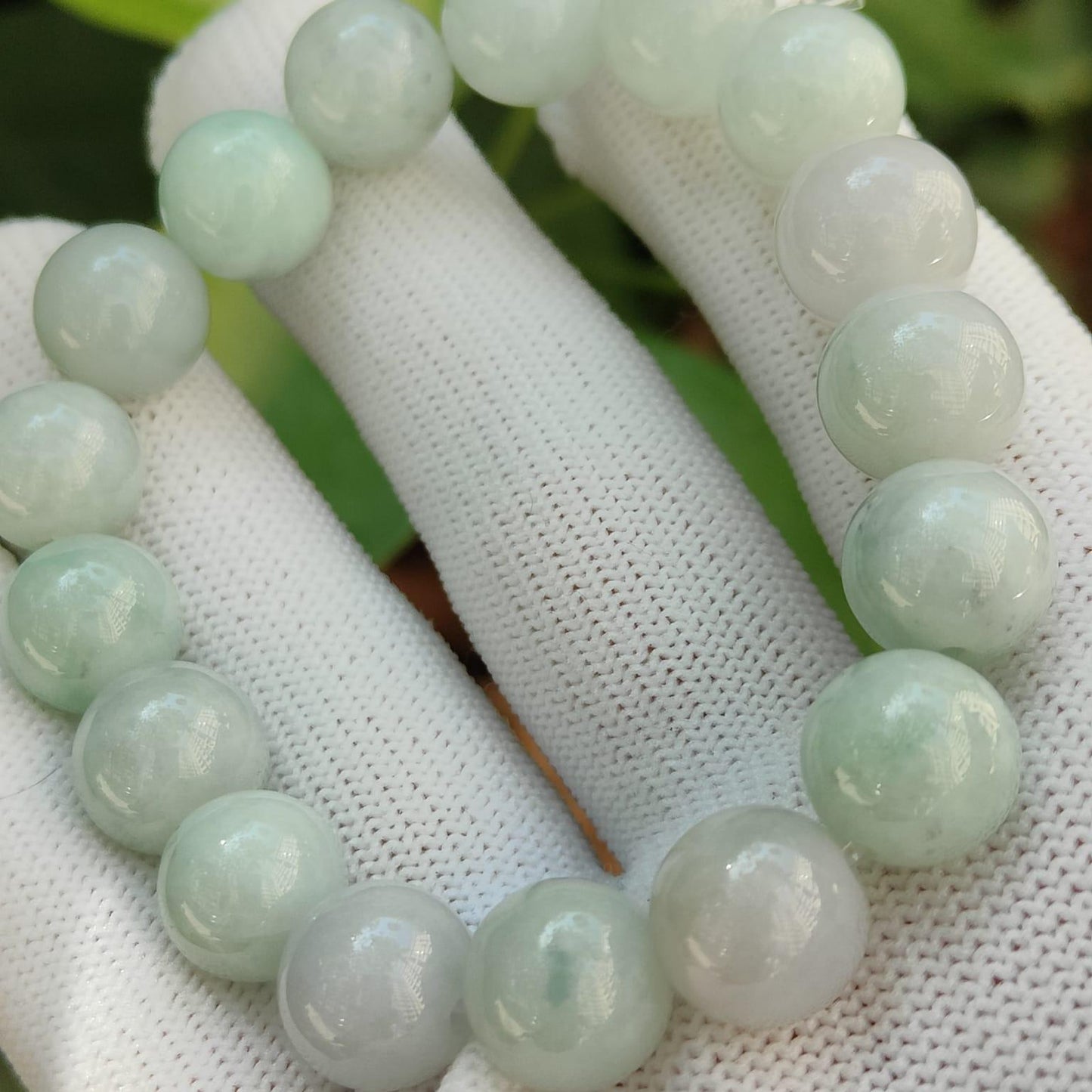 Water Lily Whisper - Natural Lavender-Green Jadeite Bracelet (Sku: bracelet48) Yi Pin Qian Jadeites Jade Jewelry ~Your Precious Quintessential ~ Singapore