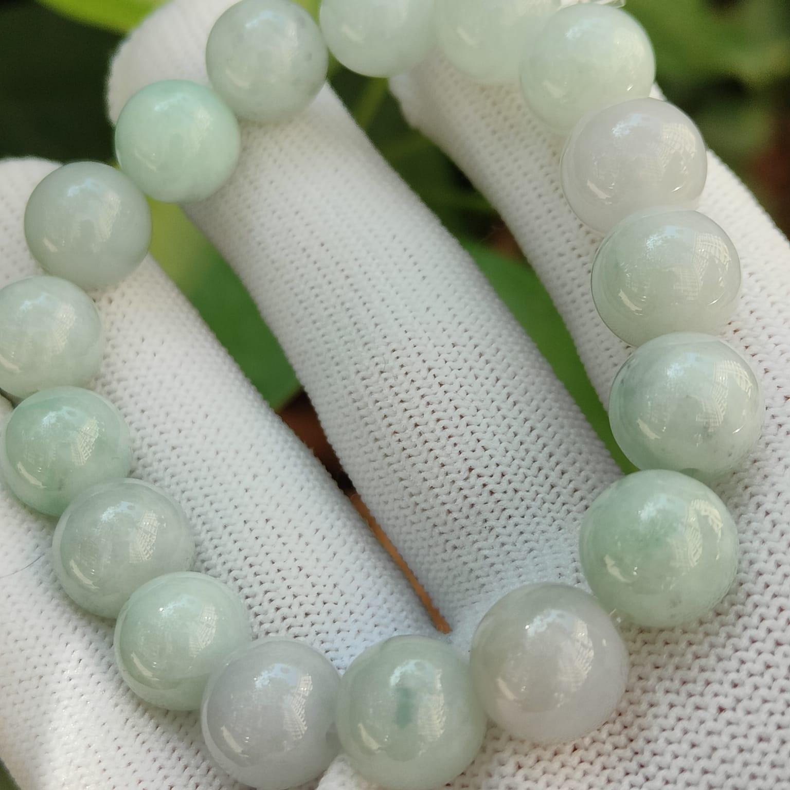 Water Lily Whisper - Natural Lavender-Green Jadeite Bracelet (Sku: bracelet48) Yi Pin Qian Jadeites Jade Jewelry ~Your Precious Quintessential ~ Singapore