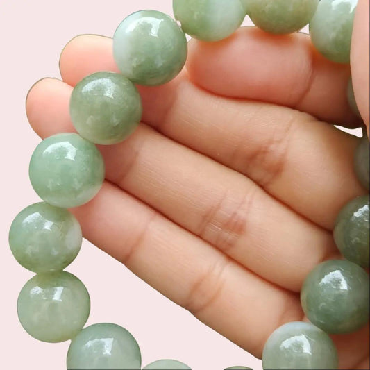 Natural Type A Jadeite Bead Bracelet – 16-Piece 13.88mm Beads, QIC Certified, Timeless Luxury (bracelet42) Yi Pin Qian Jadeites Jade Jewelry ~Your Precious Quintessential ~ Singapore