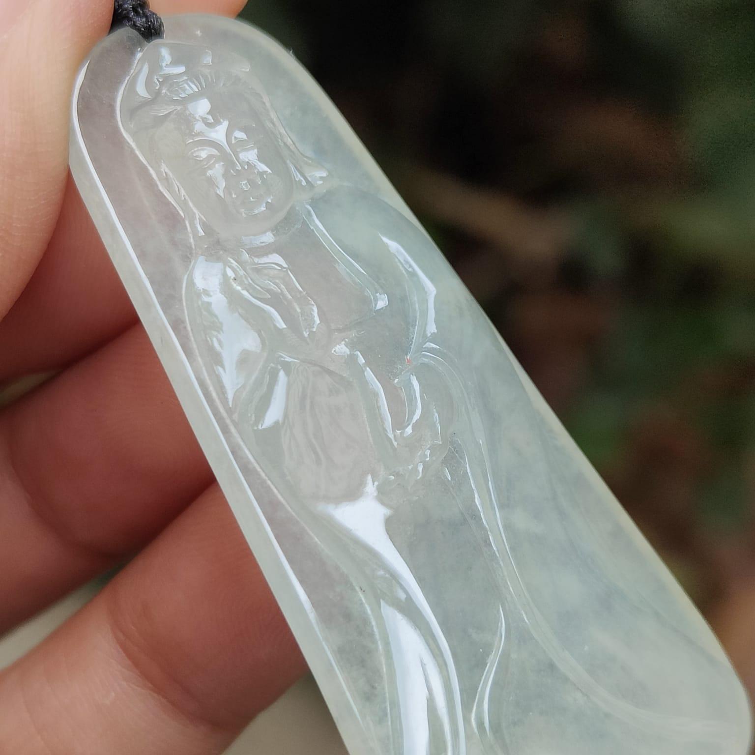New Arrival in Singapore - Standing Buddha crafted on Natural Type A Jadeite Jade as Pendant with certificate weighs 13.64 grams, measurement 57 * 24.3 * 5.7 mm (pendant336) Yi Pin Qian Jadeites Jade Jewelry ~Your Precious Quintessential ~ Singapore