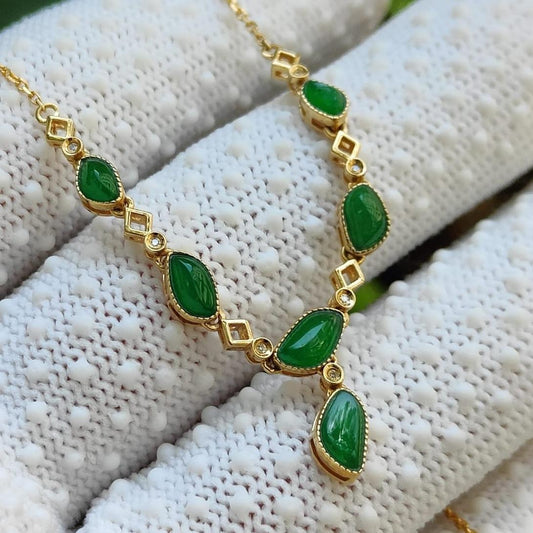🌿🔥 Earth & Fire Energy Jadeite Chain | Career Breakthrough Talisman (Sku: 18kp123) Yi Pin Qian Jadeites Jade Jewelry ~Your Precious Quintessential ~ Singapore