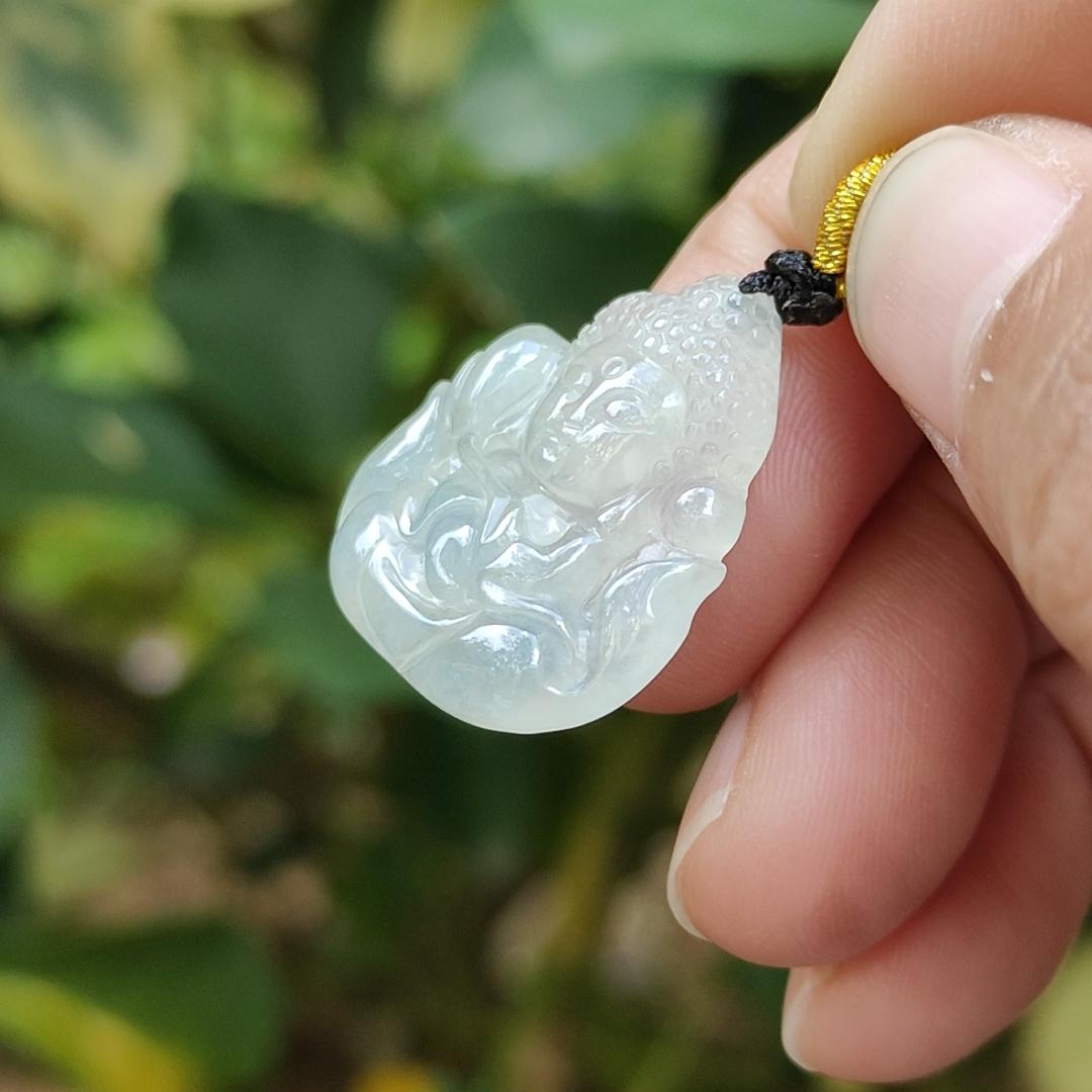 New Arrival Crafted as Baby Buddha on Natural Type A Jadeite Jade as Pendant certificate weighs3.89 grams, measurement 23.8 * 21.8 * 4.8 mm (pendant339) Yi Pin Qian Jadeites Jade Jewelry ~Your Precious Quintessential ~ Singapore