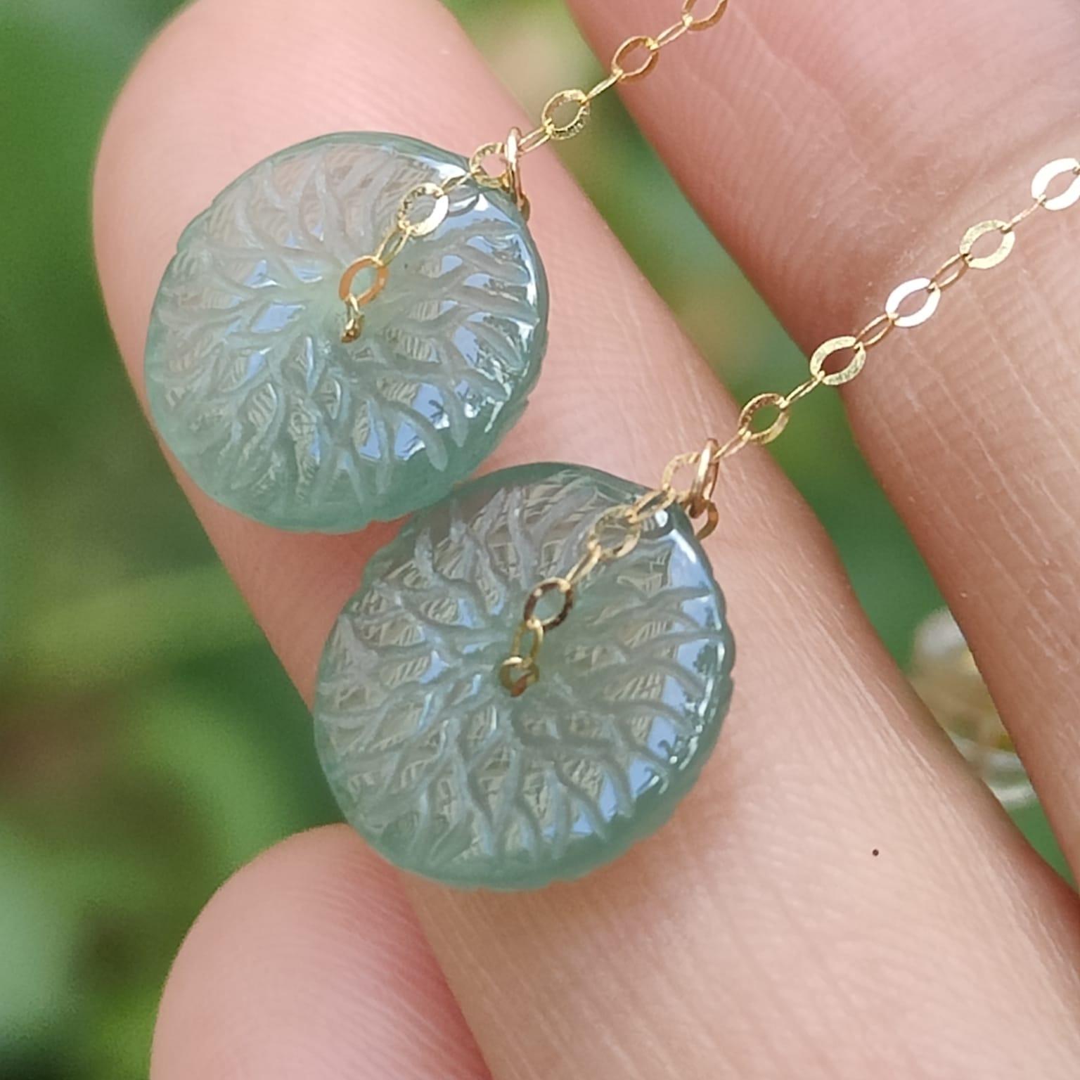 ⚖️ Gold & Jade Equilibrium Earrings - Metal's Strength, Water's Clarity (Sku: 18k16) Yi Pin Qian Jadeites Jade Jewelry ~Your Precious Quintessential ~ Singapore