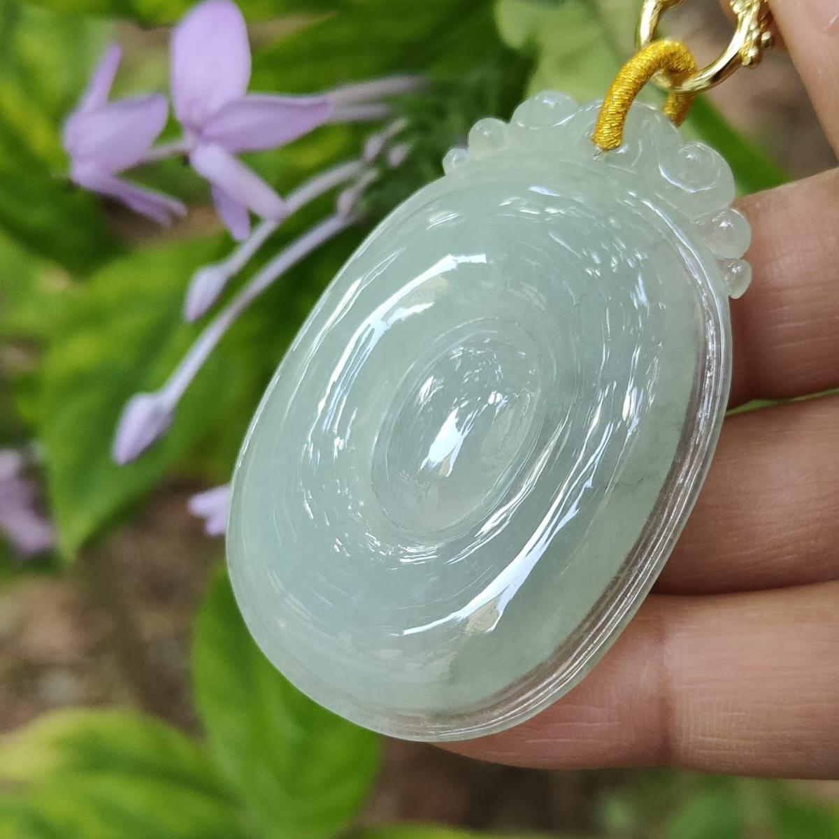 New Listing Sg Seller - Crafted as fubei pendant on Natural Type A Jadeite Jade certificate weighs 19.9 grams, measurement 49.9 * 36.3 * 6.3 mm (pendant370) Yi Pin Qian Jadeites Jade Jewelry ~Your Precious Quintessential ~ Singapore