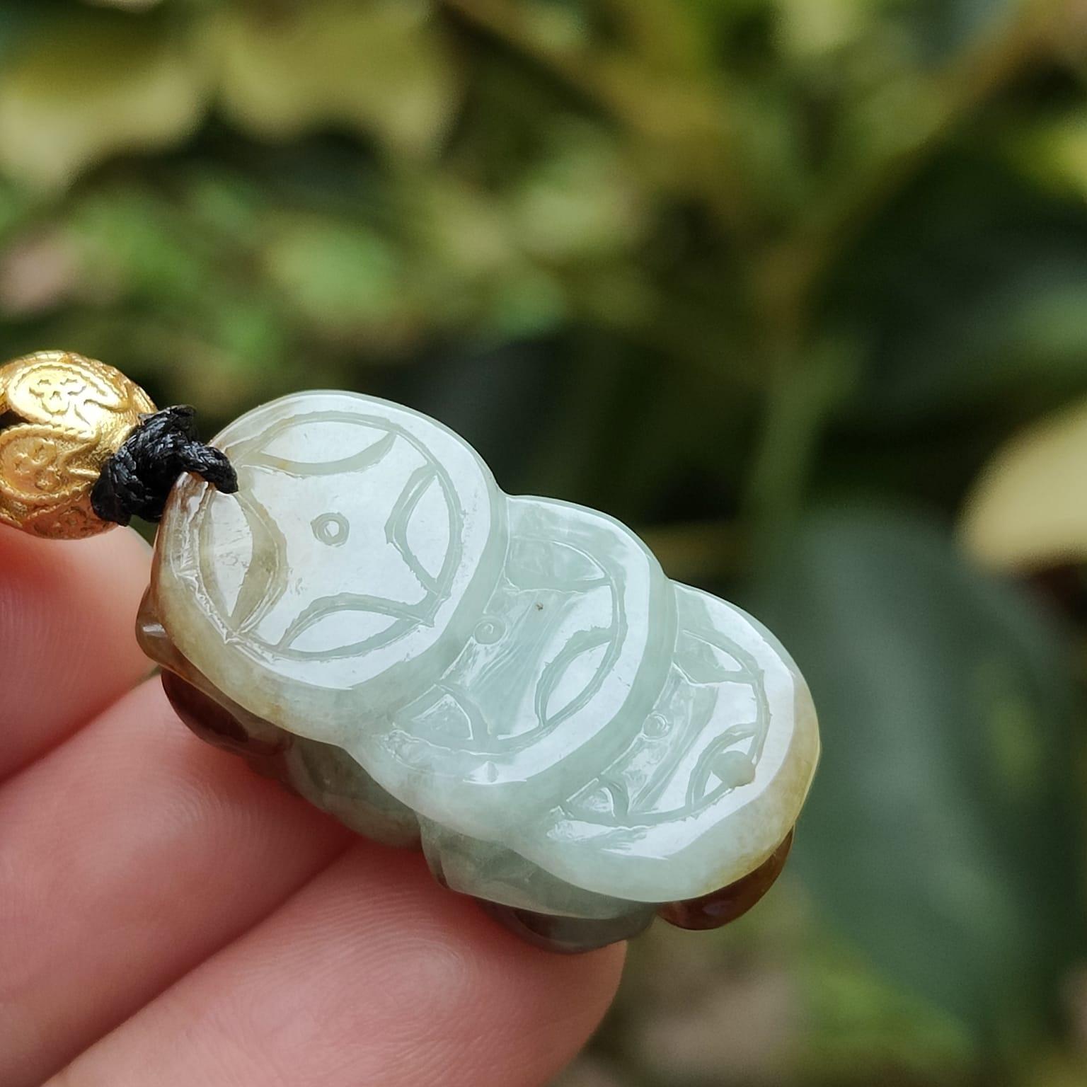 Crafted as Lion Pendant on Natural Type A Jadeite Jade with QIC approved labs certificate weighs 14.65 grams, measurement 28.1 * 14.8 * 15 mm (pendant348) Yi Pin Qian Jadeites Jade Jewelry ~Your Precious Quintessential ~ Singapore