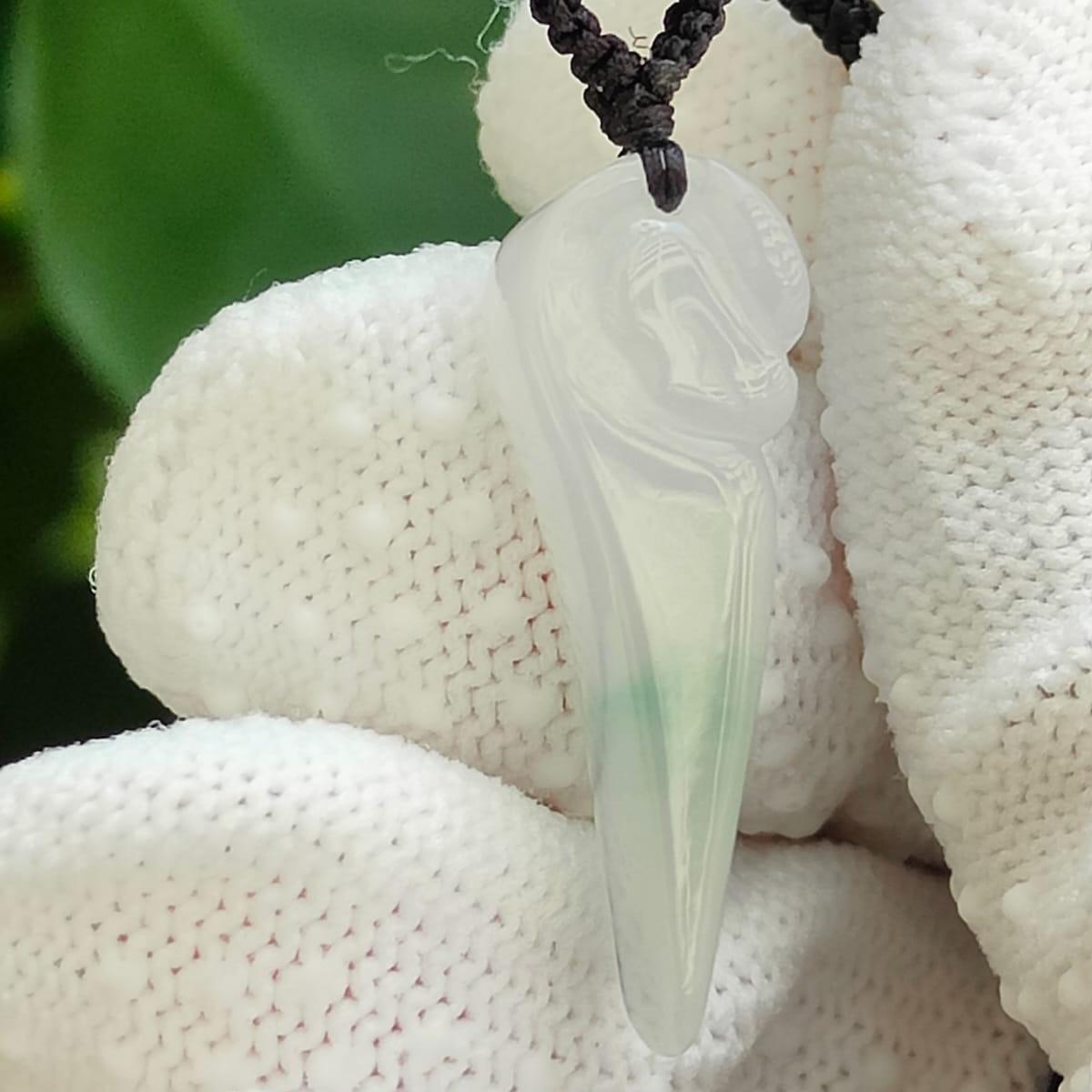Natural Type A Ice Jade Dragon Pendant (Certified) - [Sku: pendant436] Yi Pin Qian Jadeites Jade Jewelry ~Your Precious Quintessential ~ Singapore