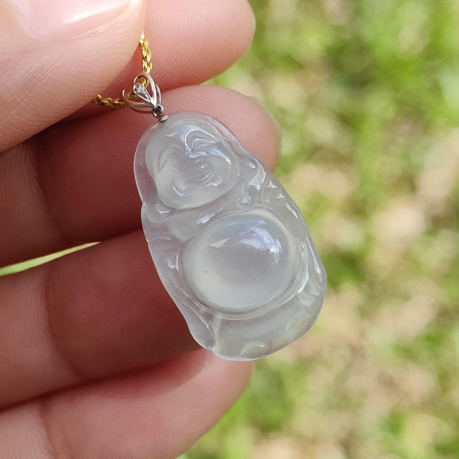 Icy Translucent Jadeite Pendant – Activate Career Luck 🌱🌀 (Wu Xing Energies) (Sku: 18kp121) Yi Pin Qian Jadeites Jade Jewelry ~Your Precious Quintessential ~ Singapore