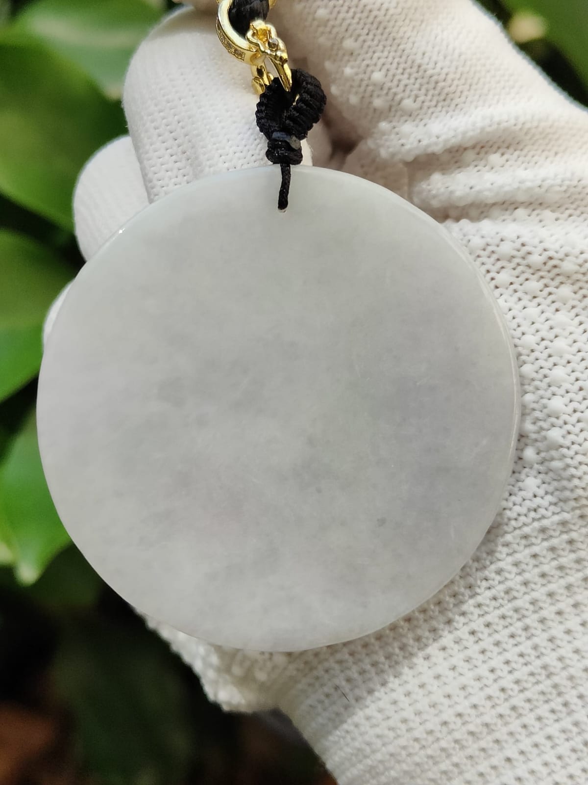 Natural Jadeite Jade Laughing Buddha Pendant with Certificate – Light Green & Lavender Hue (Sku: pendant453)