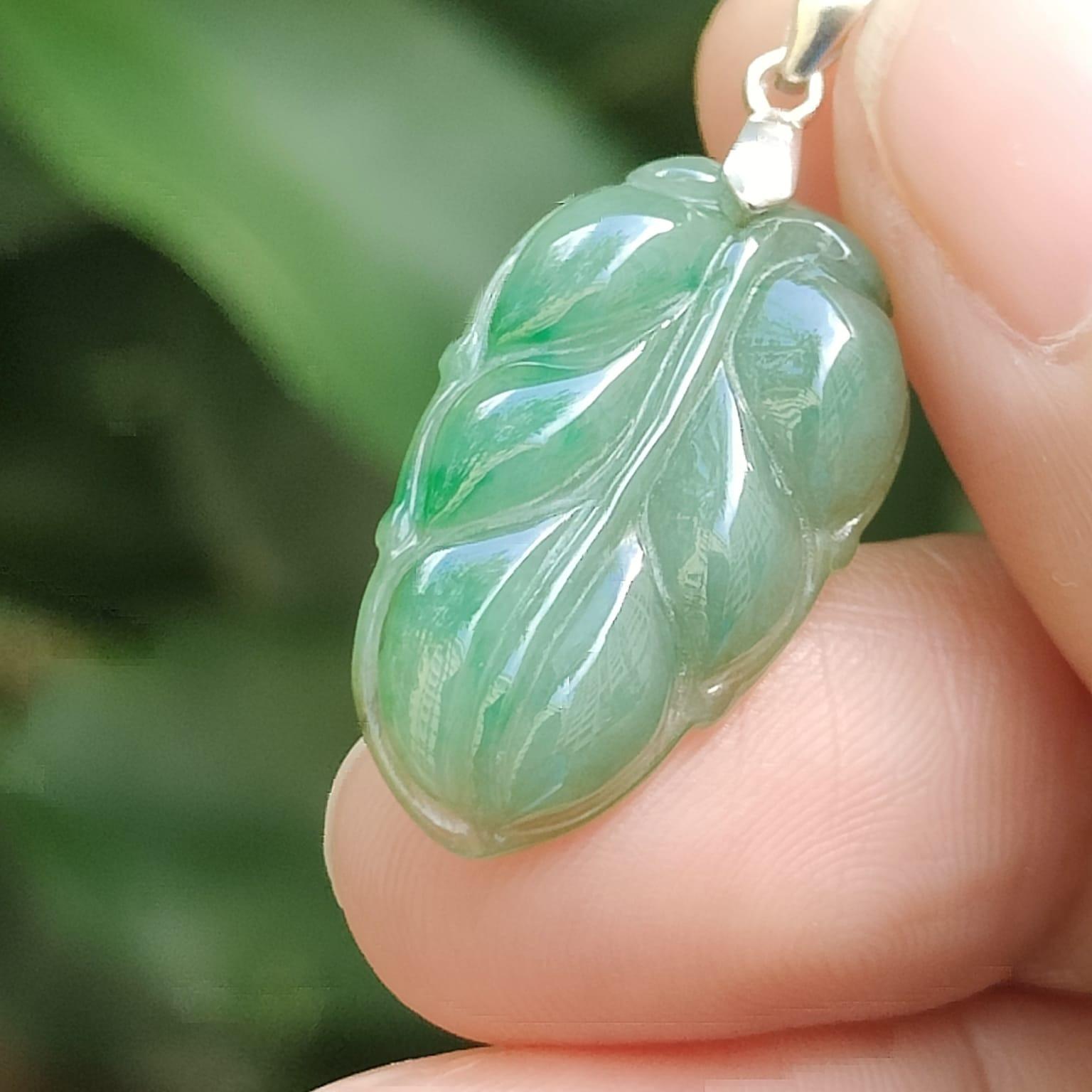 Wood Energy Jade Leaf 🌱- Concrete Jungle Oxygen (Sku: s925p9) Yi Pin Qian Jadeites Jade Jewelry ~Your Precious Quintessential ~ Singapore