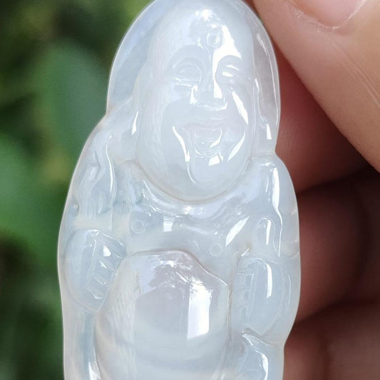 ❄️ Luminous Ice Buddha Pendant - Water's Clarity, Wood's Growth (Sku: pendant425) Yi Pin Qian Jadeites Jade Jewelry ~Your Precious Quintessential ~ Singapore
