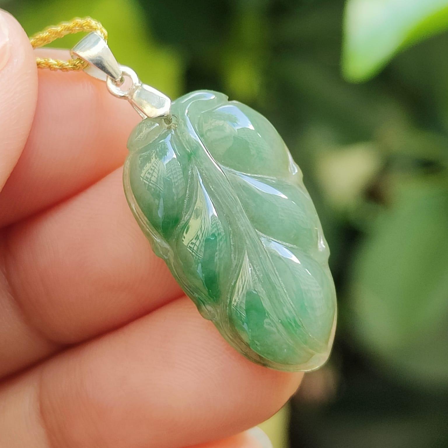 Wood Energy Jade Leaf 🌱- Concrete Jungle Oxygen (Sku: s925p9) Yi Pin Qian Jadeites Jade Jewelry ~Your Precious Quintessential ~ Singapore