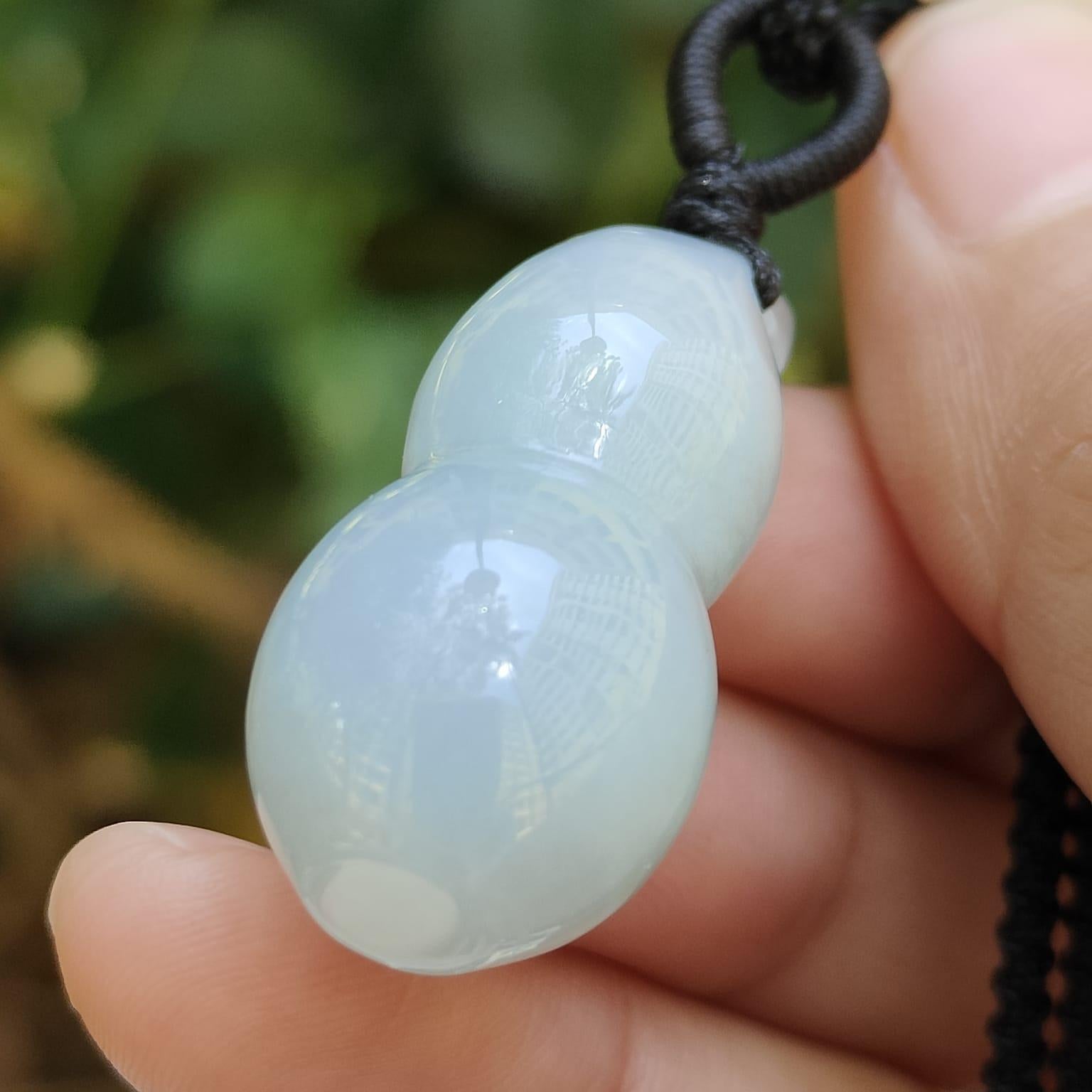 Water Energy Gourd Pendant 💧- Office Harmony (Sku: pendant437) Yi Pin Qian Jadeites Jade Jewelry ~Your Precious Quintessential ~ Singapore