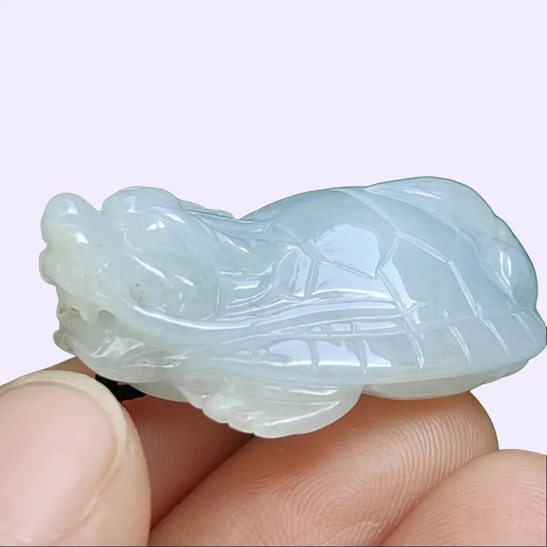 Local SG New Arrival Dragon Turtle crafted with Burmese Natural Type A Jadeite Jade as Pendant Necklace, certificate weighs 17.62 grams, measurement 38 * 26.1 * 12.8 mm (pendant319) Yi Pin Qian Jadeites Jade Jewelry ~Your Precious Quintessential ~ Singapore