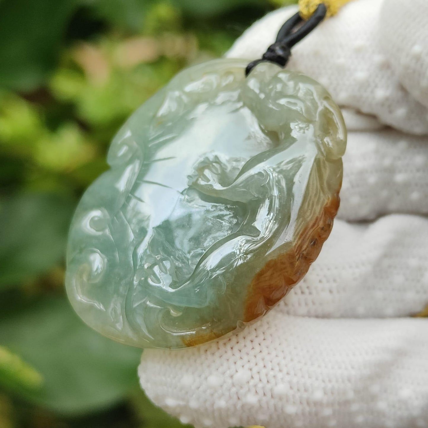 🌱🔥 Natural Type A Jadeite Pixiu Pendant – Wealth Magnet + Career Luck (Sku: pendant445)