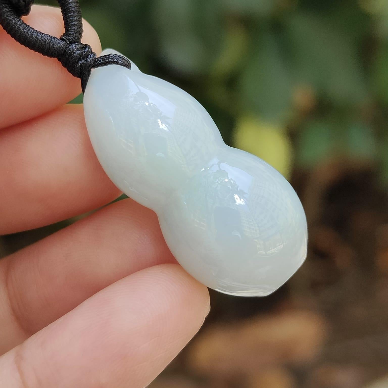 Water Energy Gourd Pendant 💧- Office Harmony (Sku: pendant437) Yi Pin Qian Jadeites Jade Jewelry ~Your Precious Quintessential ~ Singapore