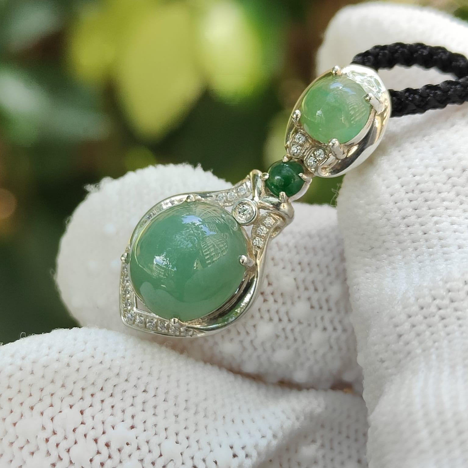 Wood & Water Jadeite Career Pendant - Professional Qi Accelerator (Sku: s925p11) Yi Pin Qian Jadeites Jade Jewelry ~Your Precious Quintessential ~ Singapore