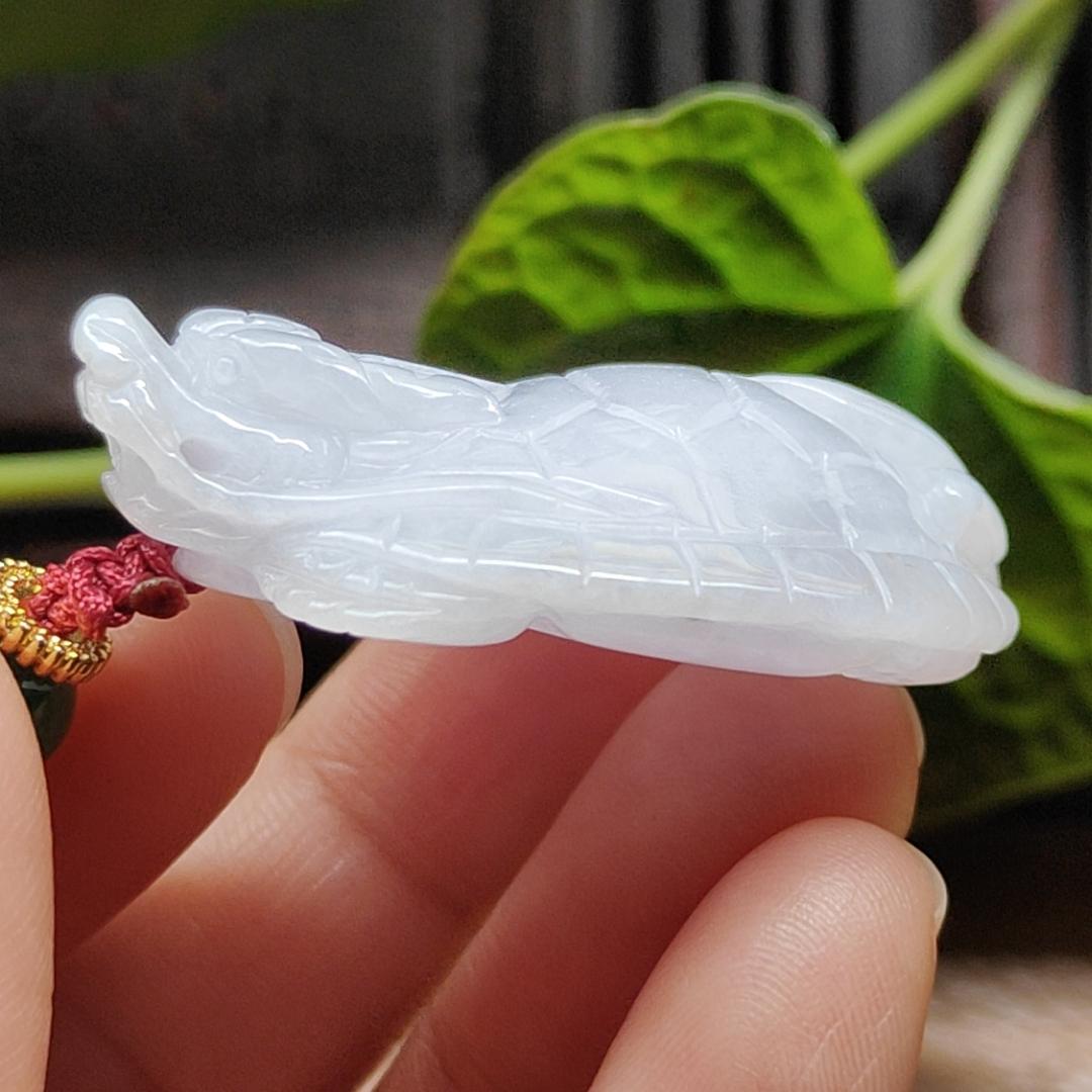 Crafted as Dragon Turtle Pendant on Natural Type A Jadeite Jade certificate weighs 18.38 grams, measurement 41 * 27.6 * 11.6 mm (pendant375) Yi Pin Qian Jadeites Jade Jewelry ~Your Precious Quintessential ~ Singapore