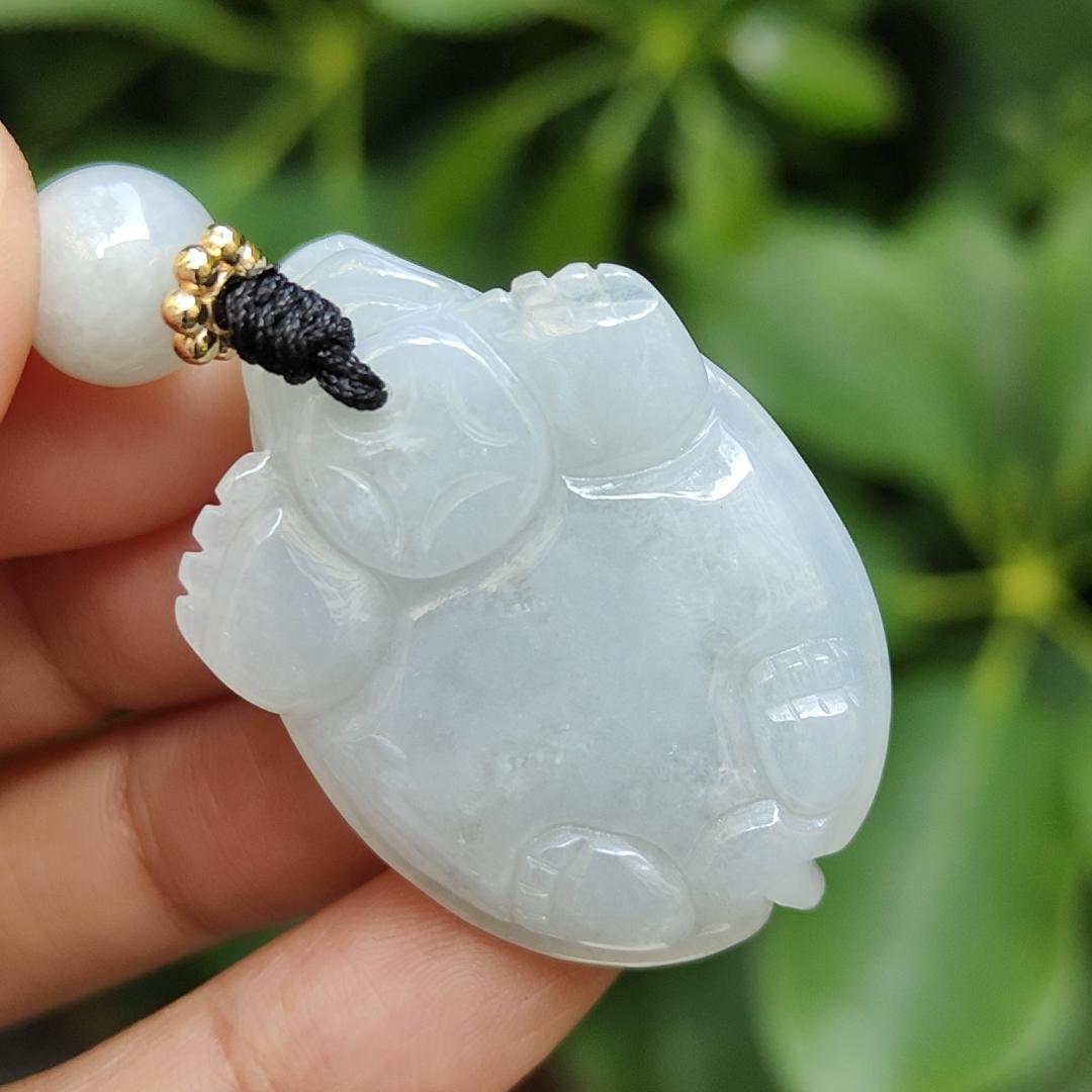 Local SG New Arrival Dragon Turtle crafted with Burmese Natural Type A Jadeite Jade as Pendant Necklace, certificate weighs 17.62 grams, measurement 38 * 26.1 * 12.8 mm (pendant319) Yi Pin Qian Jadeites Jade Jewelry ~Your Precious Quintessential ~ Singapore