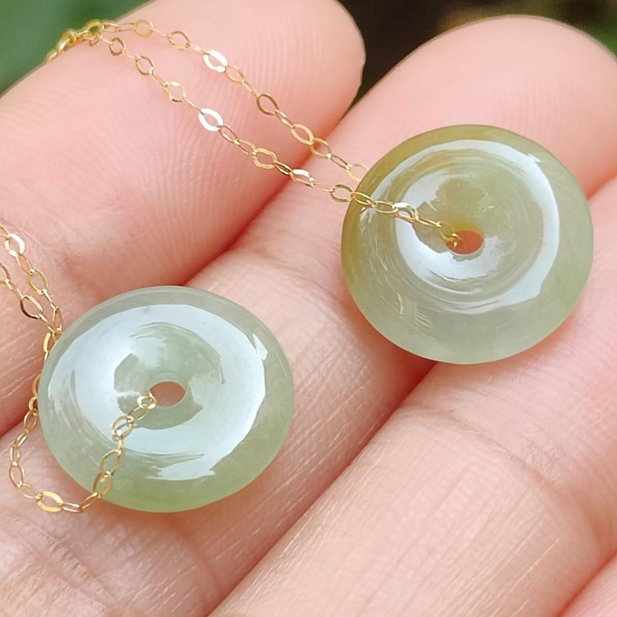 Wood Energy Jade Earrings 🌱- Golden Growth (Sku: 18k18) Yi Pin Qian Jadeites Jade Jewelry ~Your Precious Quintessential ~ Singapore
