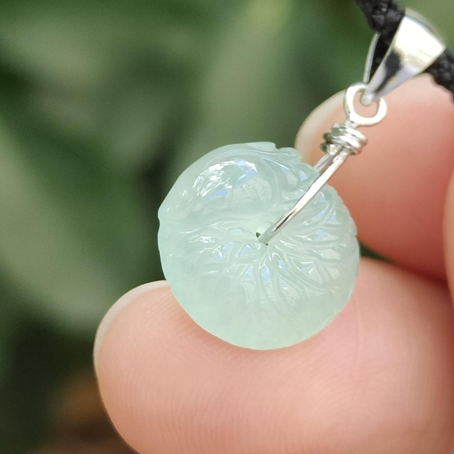🌳 Dragon's Egg Jade Coin - Wood's Vitality, Metal's Precision (Sku: s925p7) Yi Pin Qian Jadeites Jade Jewelry ~Your Precious Quintessential ~ Singapore