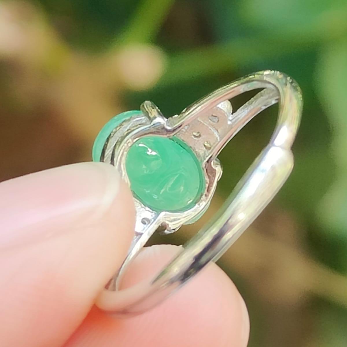 Wood Energy Pixiu Ring 🌱- Growth Catalyst (Sku: s925ring34) Yi Pin Qian Jadeites Jade Jewelry ~Your Precious Quintessential ~ Singapore