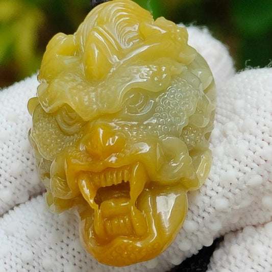 Earth & Wood Energy Jadeite Dragon Pendant – Harmonize Your Chi (Sku: pendant421) Yi Pin Qian Jadeites Jade Jewelry ~Your Precious Quintessential ~ Singapore
