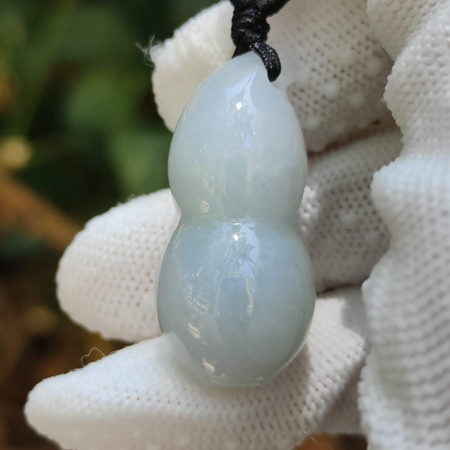 Water Energy Gourd Pendant 💧- Office Harmony (Sku: pendant437) Yi Pin Qian Jadeites Jade Jewelry ~Your Precious Quintessential ~ Singapore
