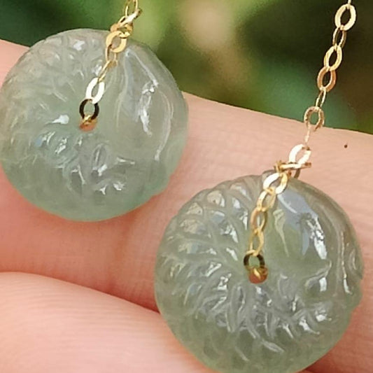 ⚖️ Gold & Jade Equilibrium Earrings - Metal's Strength, Water's Clarity (Sku: 18k16) Yi Pin Qian Jadeites Jade Jewelry ~Your Precious Quintessential ~ Singapore