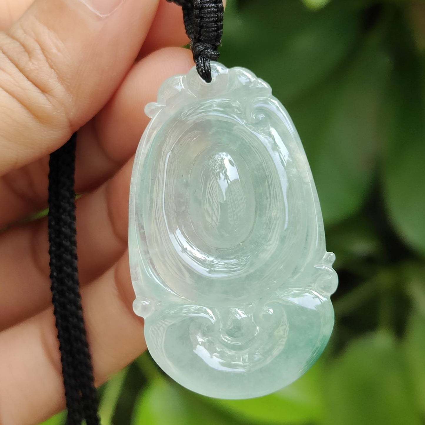 Water's Wisdom Jade - Natural Ice-Type Jadeite Ruyi Pendant (Sku: pendant419) Yi Pin Qian Jadeites Jade Jewelry ~Your Precious Quintessential ~ Singapore