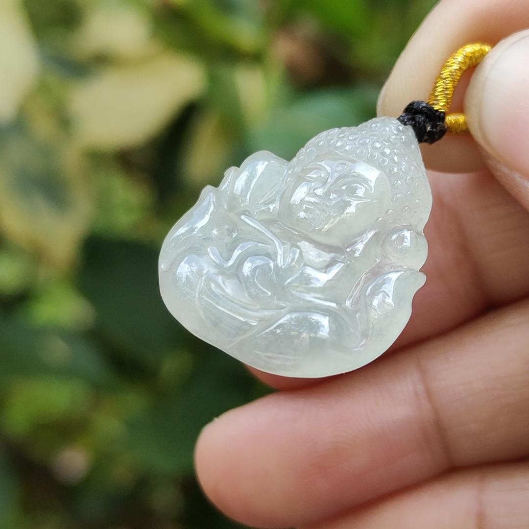 New Arrival Crafted as Baby Buddha on Natural Type A Jadeite Jade as Pendant certificate weighs3.89 grams, measurement 23.8 * 21.8 * 4.8 mm (pendant339) Yi Pin Qian Jadeites Jade Jewelry ~Your Precious Quintessential ~ Singapore