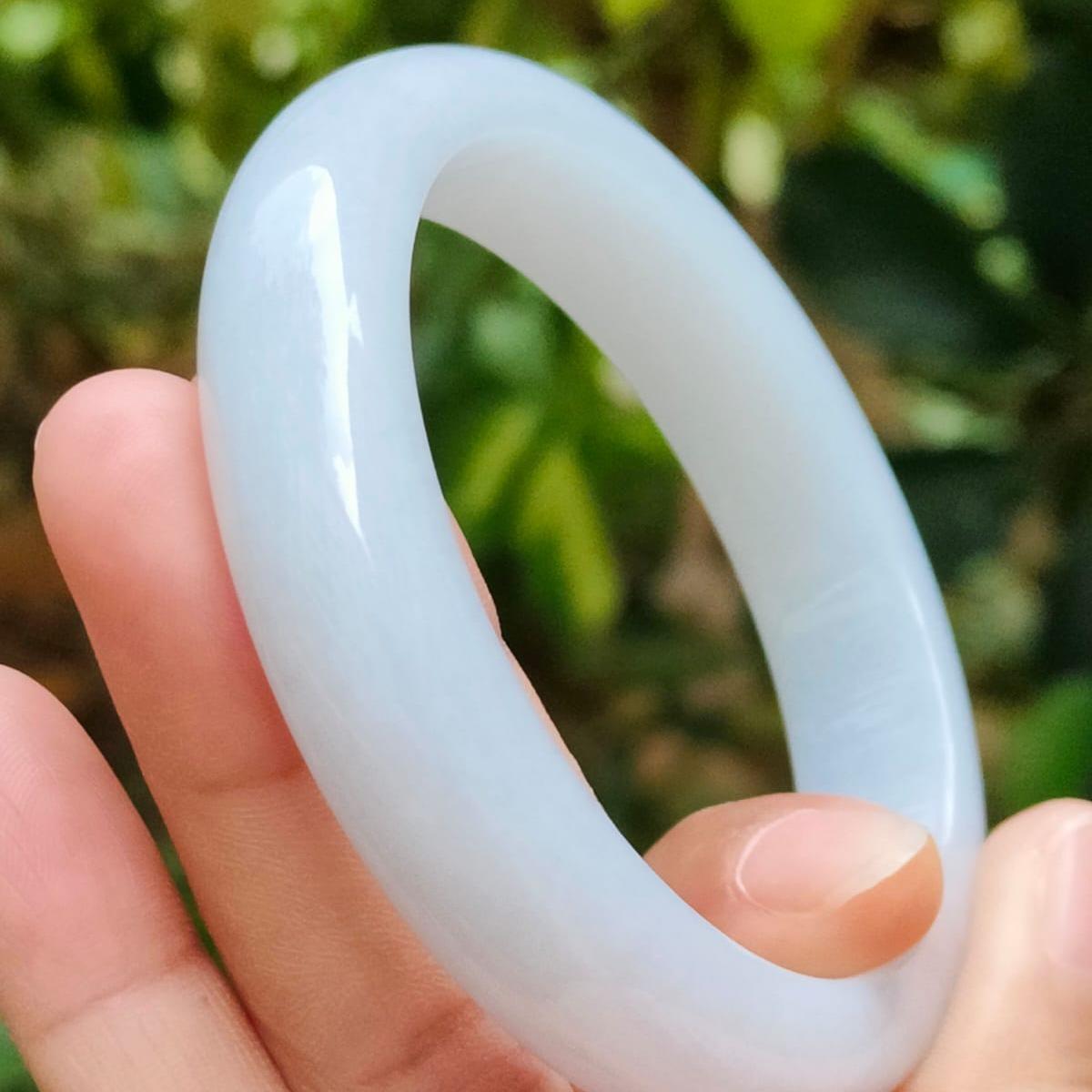 Wood Element Lavender Jade Bangle | Harmony & Growth | Natural Jadeite (Sku: bangle34) Yi Pin Qian Jadeites Jade Jewelry ~Your Precious Quintessential ~ Singapore