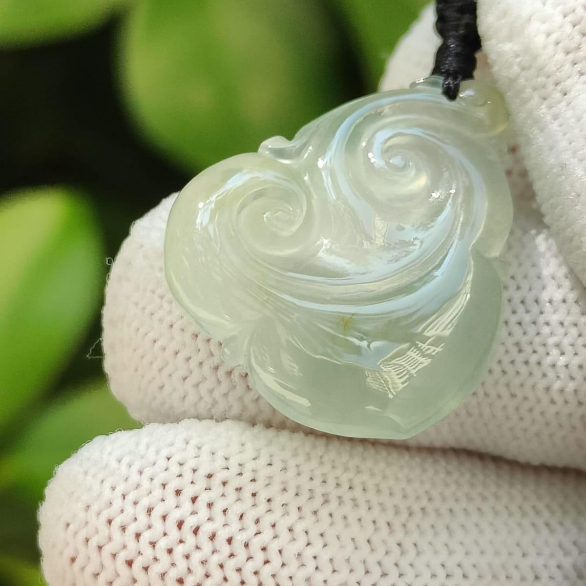 Harmony Ruyi Pendant – Five Elements Balance in Icy Jadeite (Certified GD2107H000979 - Sku: pendant408) Yi Pin Qian Jadeites Jade Jewelry ~Your Precious Quintessential ~ Singapore