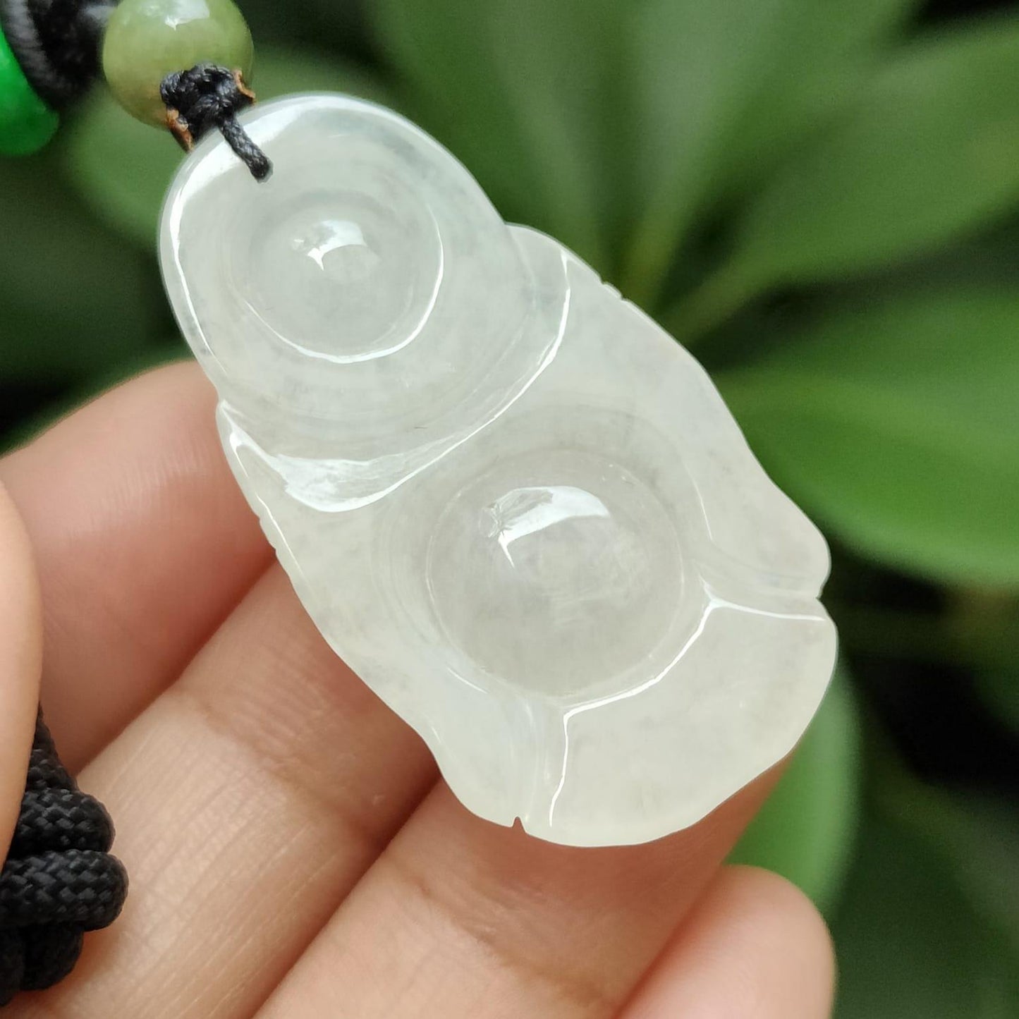New Stock Sg Seller - Crafted as Standing Milo Buddha Natural Type A Jadeite Jade as Pendant certificate weighs 8.73 grams, measurement 38 * 21.3 * 7.6 mm (pendant351) Yi Pin Qian Jadeites Jade Jewelry ~Your Precious Quintessential ~ Singapore