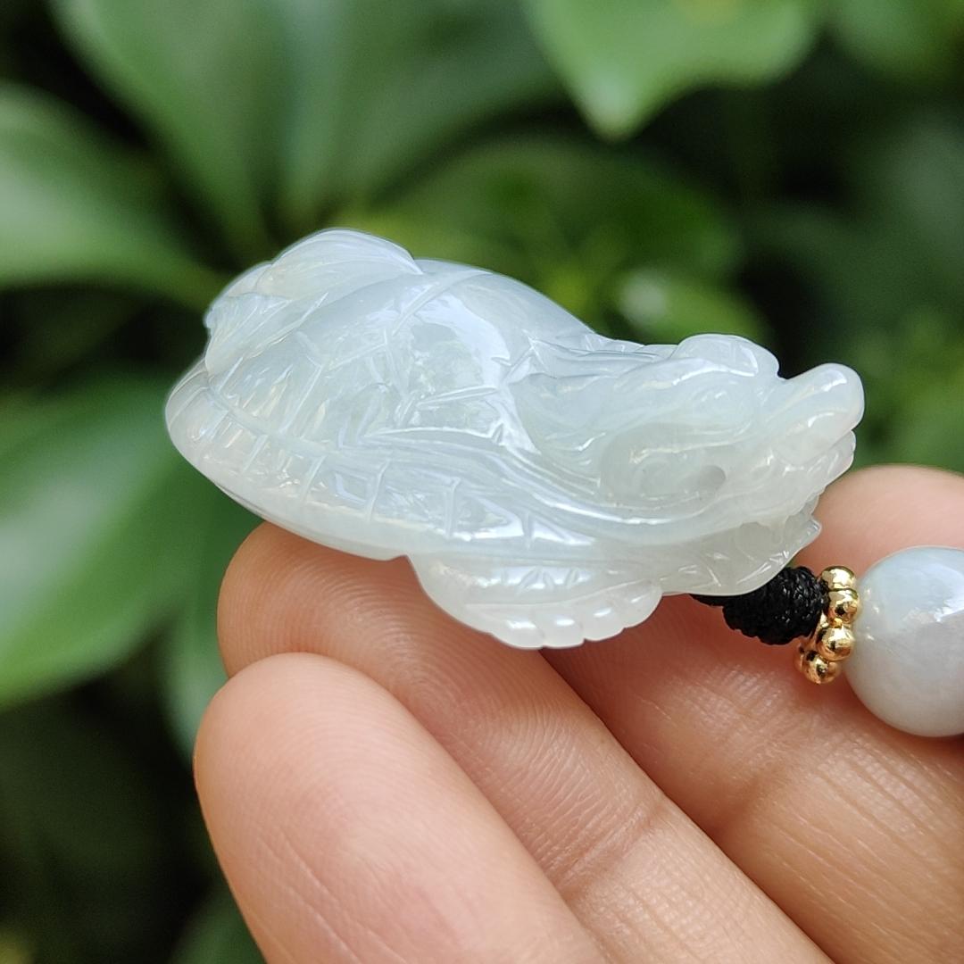Local SG New Arrival Dragon Turtle crafted with Burmese Natural Type A Jadeite Jade as Pendant Necklace, certificate weighs 17.62 grams, measurement 38 * 26.1 * 12.8 mm (pendant319) Yi Pin Qian Jadeites Jade Jewelry ~Your Precious Quintessential ~ Singapore
