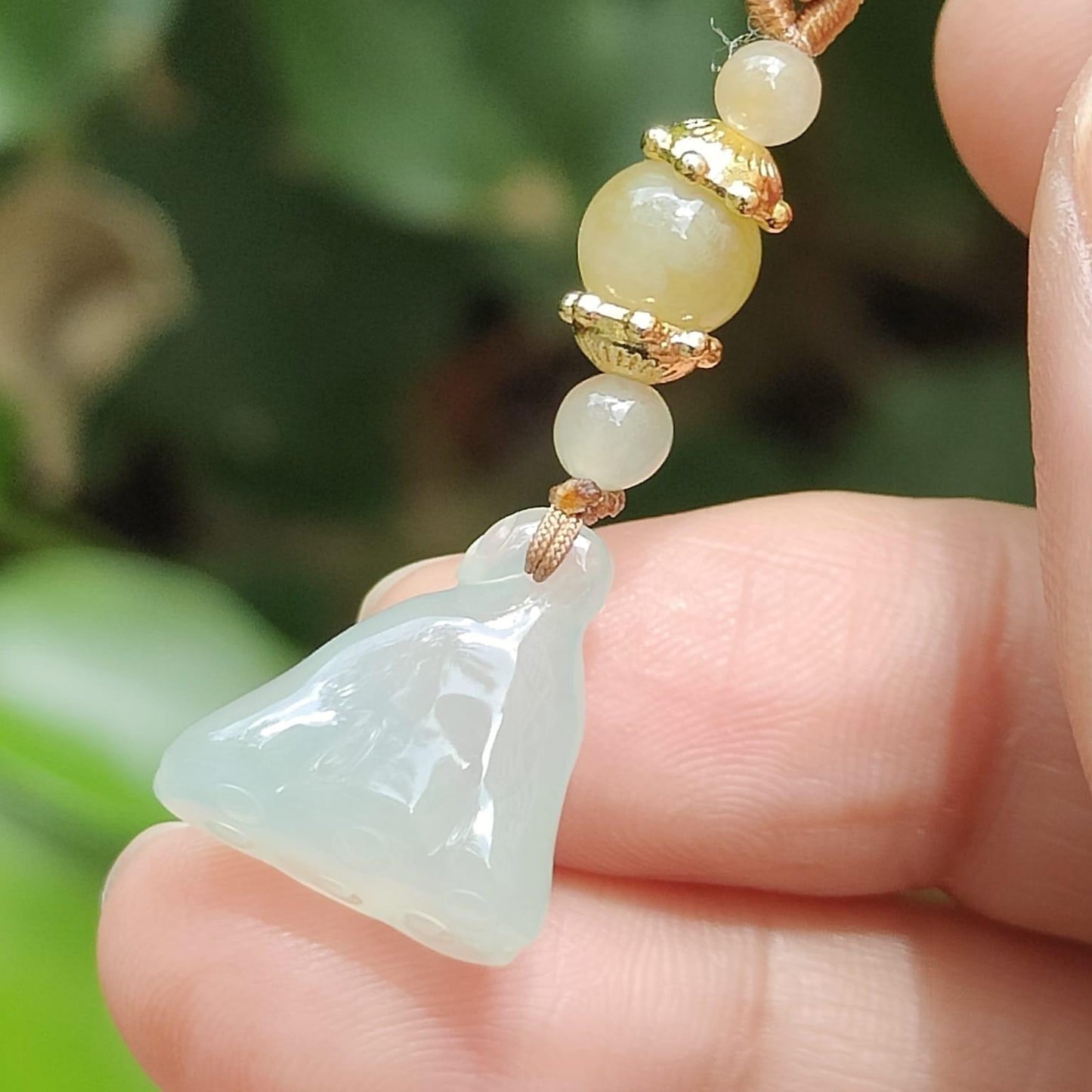 🌱 Natural Type A Jadeite Jade Lotus Pod Pendant 🔥 | Energy Aligned for Singapore’s Urban Spirit (Sku: pendant450)
