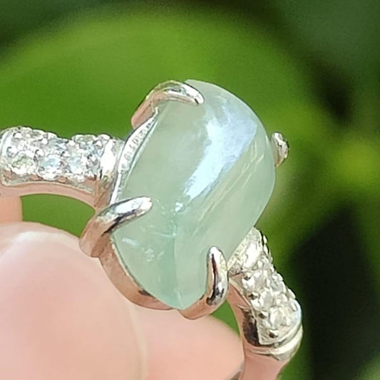 Water Energy Jade Ring 💧- Fluid Adaptability (Sku: s925ring33) Yi Pin Qian Jadeites Jade Jewelry ~Your Precious Quintessential ~ Singapore