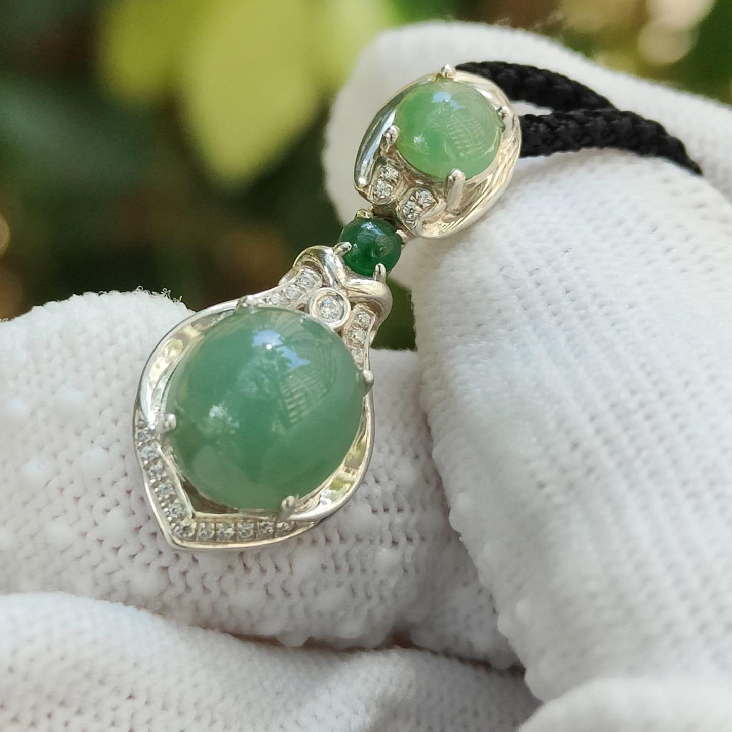Wood & Water Jadeite Career Pendant - Professional Qi Accelerator (Sku: s925p11) Yi Pin Qian Jadeites Jade Jewelry ~Your Precious Quintessential ~ Singapore
