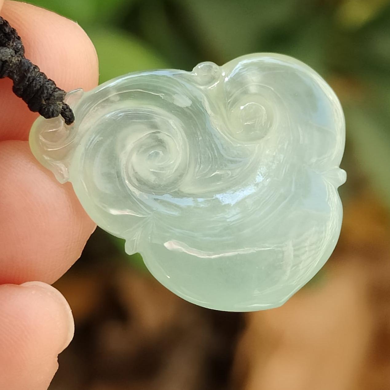 Harmony Ruyi Pendant – Five Elements Balance in Icy Jadeite (Certified GD2107H000979 - Sku: pendant408) Yi Pin Qian Jadeites Jade Jewelry ~Your Precious Quintessential ~ Singapore