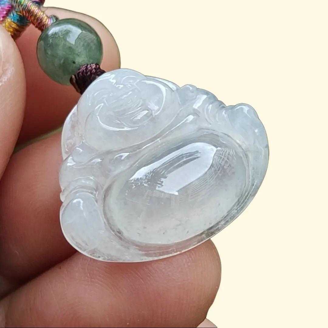 New Arrival Sg Local Seller - Natural Type A Jadeite Jade crafted as Milo Buddha Pendant certificate weighs 3.76 grams, measurement 18.6 * 22.3 * 6.2 mm (pendant352) Yi Pin Qian Jadeites Jade Jewelry ~Your Precious Quintessential ~ Singapore