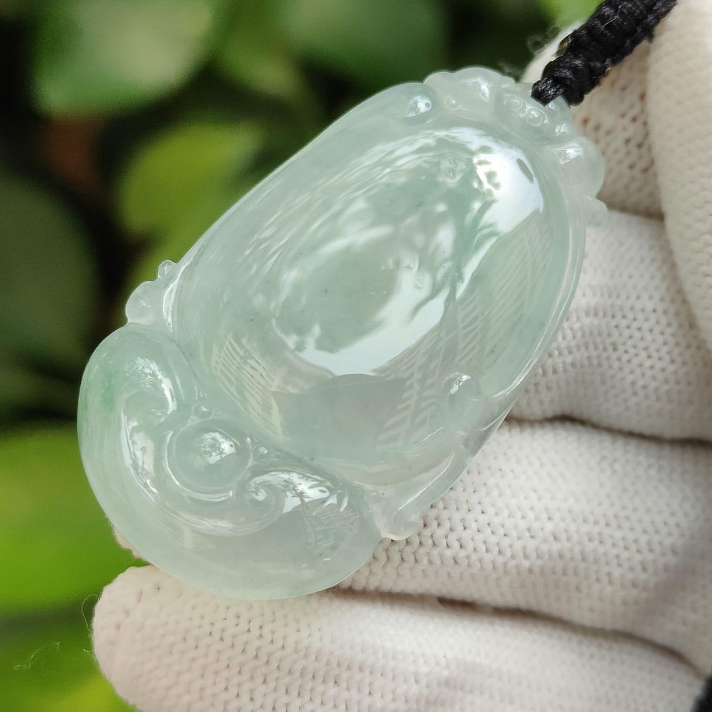 Water's Wisdom Jade - Natural Ice-Type Jadeite Ruyi Pendant (Sku: pendant419) Yi Pin Qian Jadeites Jade Jewelry ~Your Precious Quintessential ~ Singapore